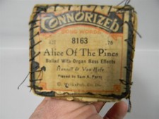 Alice of the Pines Ballad 8163 Connorized Player Piano Word Roll - 10E - 7