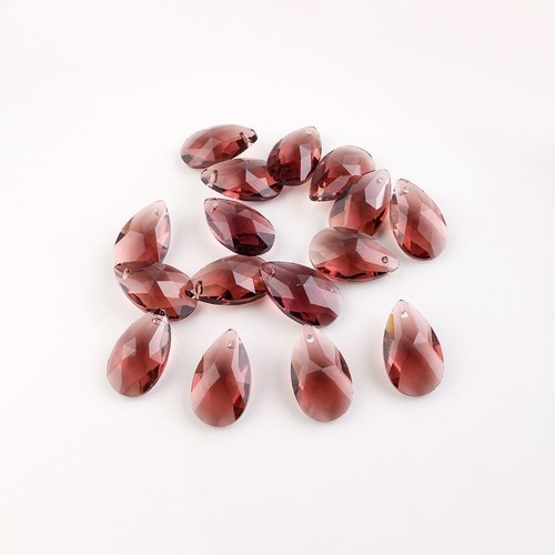 Crystal Teardrop Pendants - 13x22mm Glass Drop Beads Jewelry Making Charms 20Pcs - Picture 26 of 38