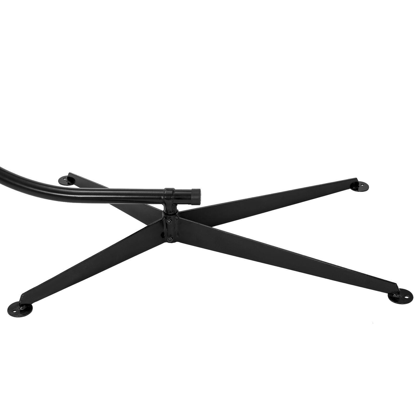 Hammock Chair C Stand Metal Porch Hanging Swing 360 Degree Rotation Black 330LBS