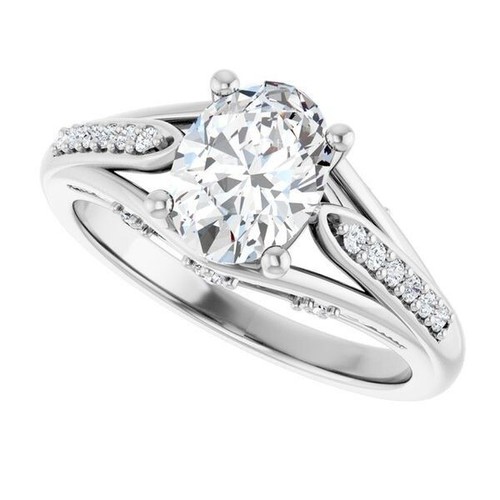1 ct Oval Cut D-VVS1 Moissanite Wedding Engagement Ring S925 Sterling Silver - Picture 7 of 12
