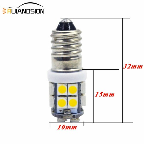 10X E10 2835 SMD 20-LED Bulb Screw Fit Car Interior Light Flashlight Lamp DC12V - Picture 3 of 6