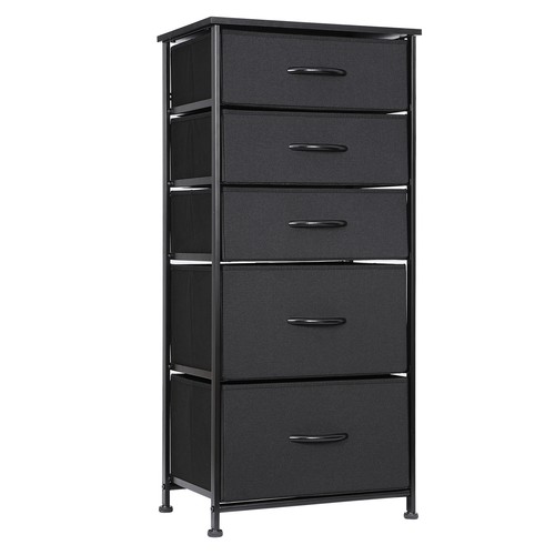 5 Drawer Dresser for Bedroom Tall Chest of Drawers Storage Tower Organizer
