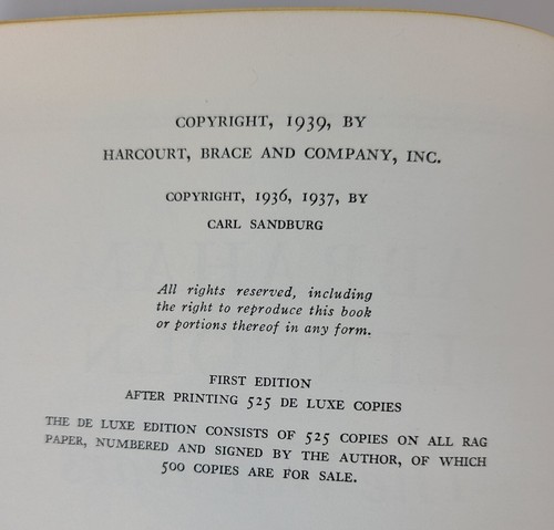Carl Sandburg ~ Abraham Lincoln: The War Years ~ 4 Volumes 1939 ~ Hardcover - Picture 10 of 10
