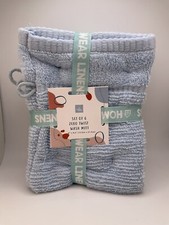 Make Up Removing Washcloth Mitt- Set Of 6 - Powder Blue