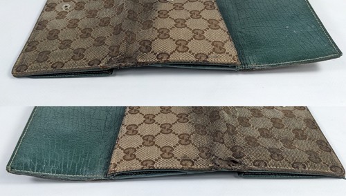 Authentic GUCCI women's beige canvas guccisima wallet - Picture 9 of 12