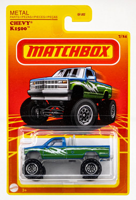 2021 Matchbox Target Retro #7 Chevy  K-1500  BLUE METALLIC | GREEN | FSC