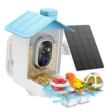 Smart Bird Feeder with Camera Solar Powered, Birdfeeder Cam for Outside, AI 
