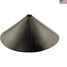 Heavy-Duty 18-Inch Black Squirrel Baffle for Bird Feeders - No Removal Necessary