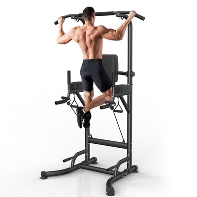 Power Tower Dip Station Klimmzugstange | Verstellbare Multifunktion Home Gym