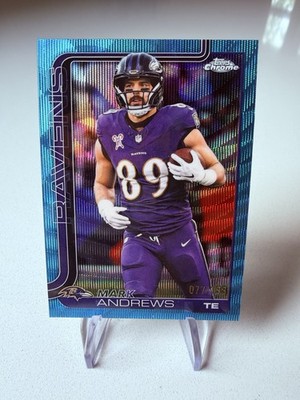 2025 Topps Chrome Mark Andrews Teal /199 Baltimore Ravens Football Card #23