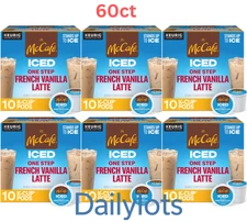 McCafe Iced French Vanilla Latte One Step Coffee 60 K-Cups check bb