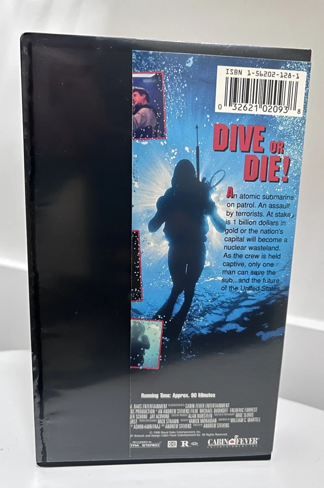 Crash Dive VHS Tape Action Thriller HTF OOP Rare The Chase Is On! 90s Vintage - Image 2 of 4