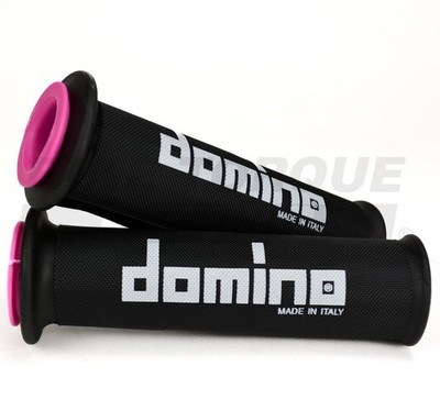 Original Domino schwarz & pink XM2 weiche Motorradgriffe & Abdeckungen für Beeline Bikes