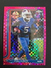 2025 Topps Chrome Joshua Palmer Pink X-Fractor Buffalo Bills