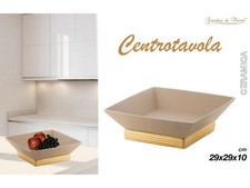 GIARDINI DI MARZO LINEA CHIARA CENTROTAVOLA QUADRATO ORO