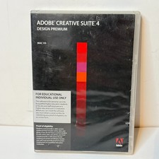 Adobe Creative Suite 4 Design Premium MAC Macintosh Educational w/ Product Code