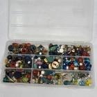 VINTAGE JEWELRY BEADS PARTS MIXED LOT TURQUOISE VENETIAN TRADE GLASS METAL