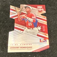 2020 Panini Elite Extra Edition Jodainy Henriquez Prime Numbers Die-Cut Dominic…