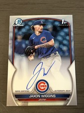 2023 Bowman Draft Jaxon Wiggins Chrome Auto 1st Prospect Cubs RC