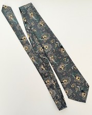 Mickey Mouse Grey All Over Paisley design by ALBEARI Necktie Tie EUC