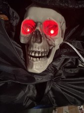 Hanging Skeleton Decoration Reaper Skeleton Light Up Eyes 3ft Hanging Skeleton
