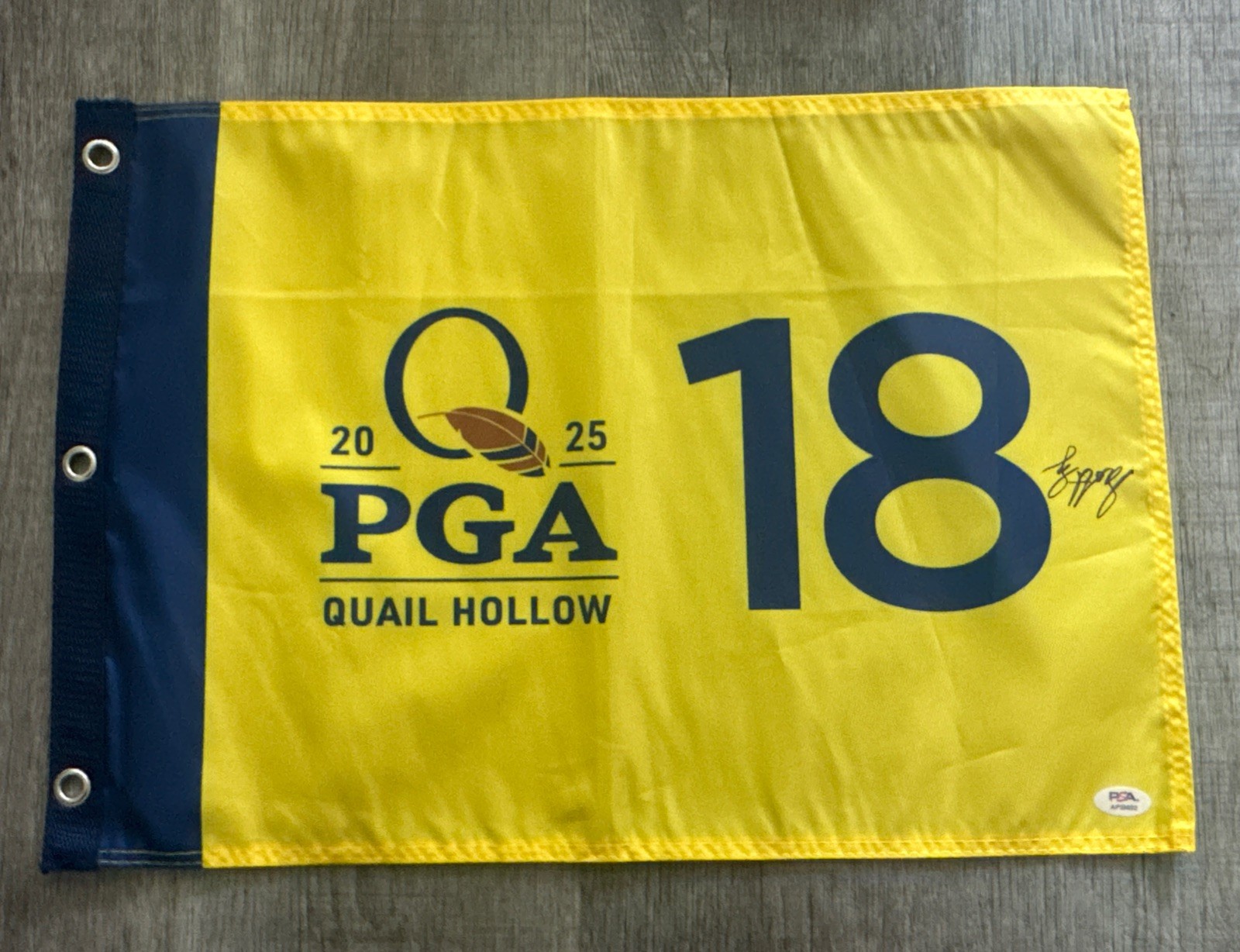 Scottie Scheffler Autographed Signed Auto 2025 PGA Championship Flag Quail Hollow PSA DNA 