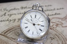 Orologio da tasca CHRONOGRAPH argento fusee pocket watch Harris & Sons London&Manchester