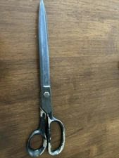 Deluxe KleenCut USA 11” Straight Dressmaker Scissors Steel Japanned Handle