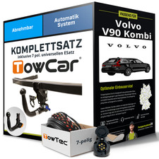 Für VOLVO V90 Kombi II 235, 236 Anhängerkupplung abnehmbar +eSatz 7pol uni 16-
