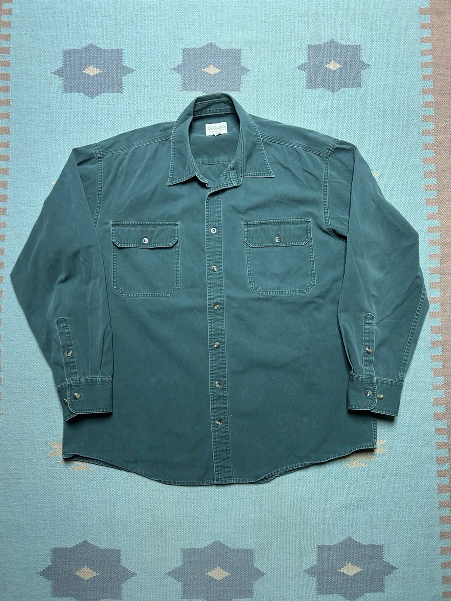Chemise Militaire Homme en Coton Manches Longues Casual Chemise Couleur Unie - Vert militaire Vert militaire - Prêt-à-Porter