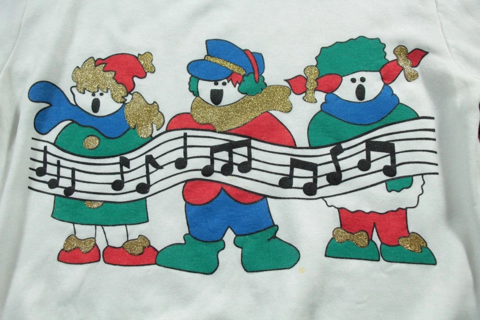 Sudadera Navidad Vintage Años 80 90 Para Mujer M Blair Vacaciones Villancicos Música Foto 2 de 4