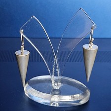 lange Ohrhänger Kegel * Silber 925 * eismattiert