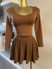 OQQ Set Blouse Size S and Skirt Size M