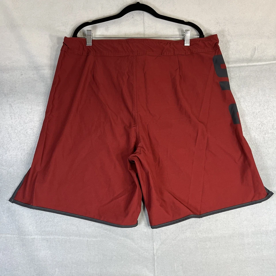 Shorts de luta masculino UFC 40 vermelho treinamento jiu jitsu luta livre oficial feito nos EUA - Imagem 2 de 4