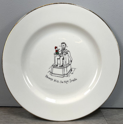 Merry Masterpieces 1999 Dayton Hudson Christmas 8'' Salad Plate Lincoln Santa