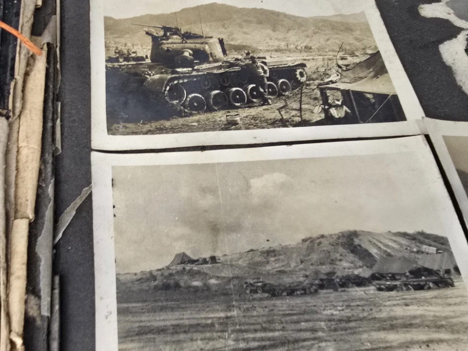 RARE 1950s Korean War African American Soldier Album – Tanks, Helicopter, 100s - Image 3 of 4