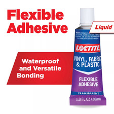LOCTITE Vinyl Fabric Plastic Flexible Clear Adhesive Leather Canvas Glue 1oz