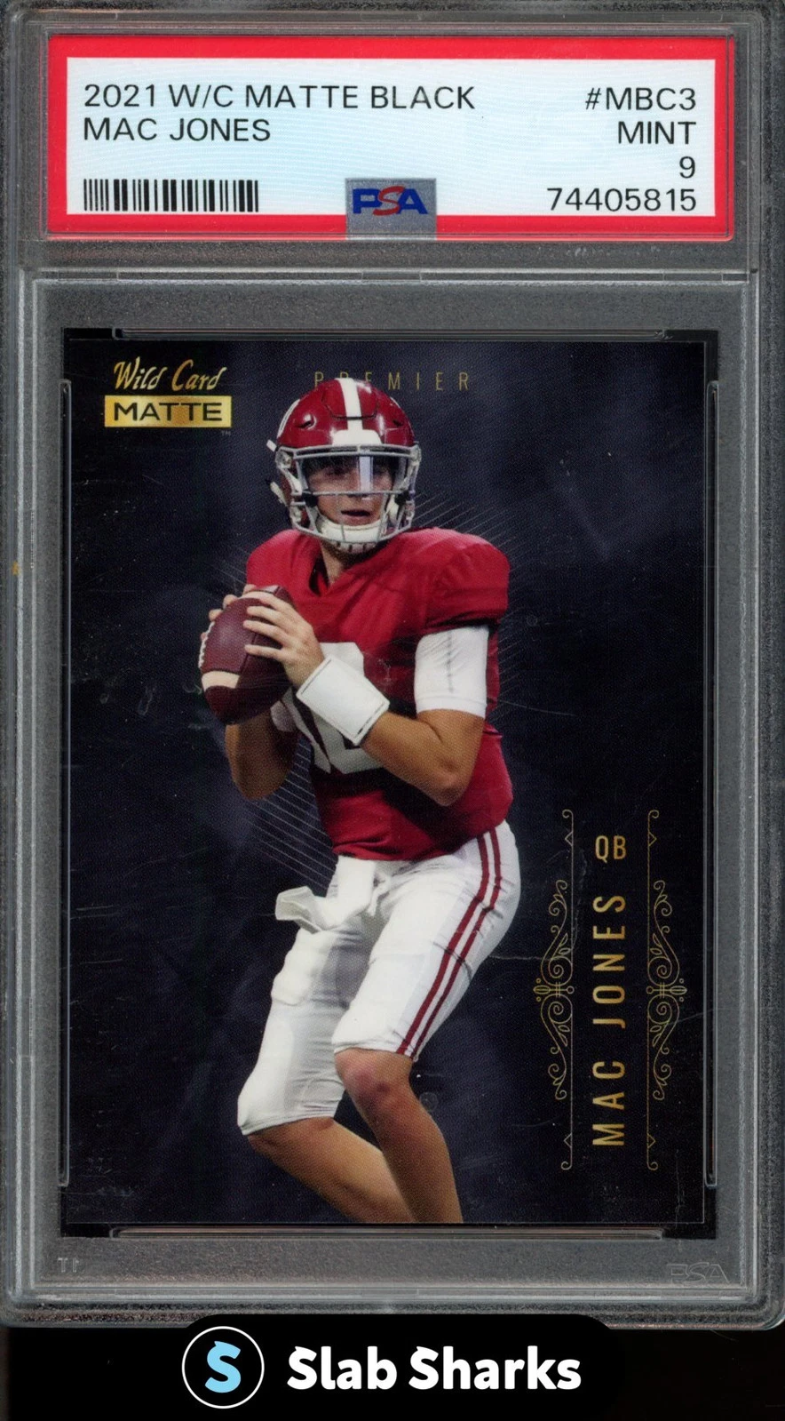 Mac Jones Wild Card Matte Black #MBC3 Base