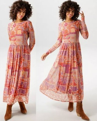 NEU STRETCH SOMMERKLEID MESHWARE ETHNO GR 36 38 40 42 44 46 48 ANISTON *30580639
