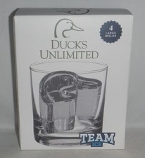 Ducks Unlimited Team Ice 4 Large Ice Molds Silicone Ice Cube Tray