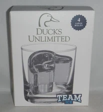 Ducks Unlimited Team Ice 4 Large Ice Molds Silicone Ice Cube Tray