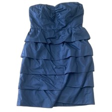 J. Crew Tiered Strapless 100% Cotton Poplin Brynn Dress Size 6