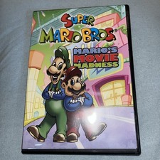 Super Mario Bros Mario's Movie Madness DVD New Open Case Super Brothers Disc HTF