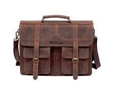 Handmade Men's Genuine Leather Vintage Laptop Messenger Briefcase Bag Satchel