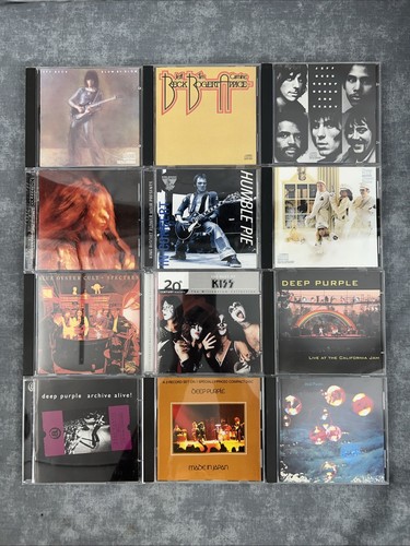 Hard Rock & Metal 12 CD Lot KISS, Deep Purple, Humble Pie, Janis Joplin And More