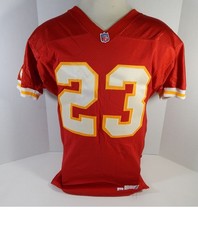 1996 Kansas City Chiefs P. Carter #23 Game Issued Red Jersey DP17326