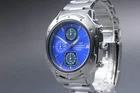 [Rare] Vintage Seiko V657-9060 Chronograph Blue Dial Quartz Watch From Japan