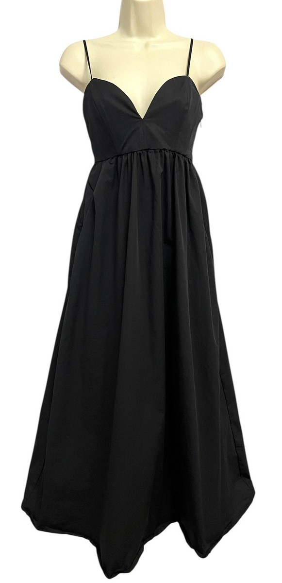 zara black spaghetti strap dress Zara Spaghetti Strap Draped Dress in Black Large