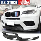 REAL CARBON Front Bumper Lip Spoiler Fit for BMW E70 X5M E71 X6M Sport 2010-14