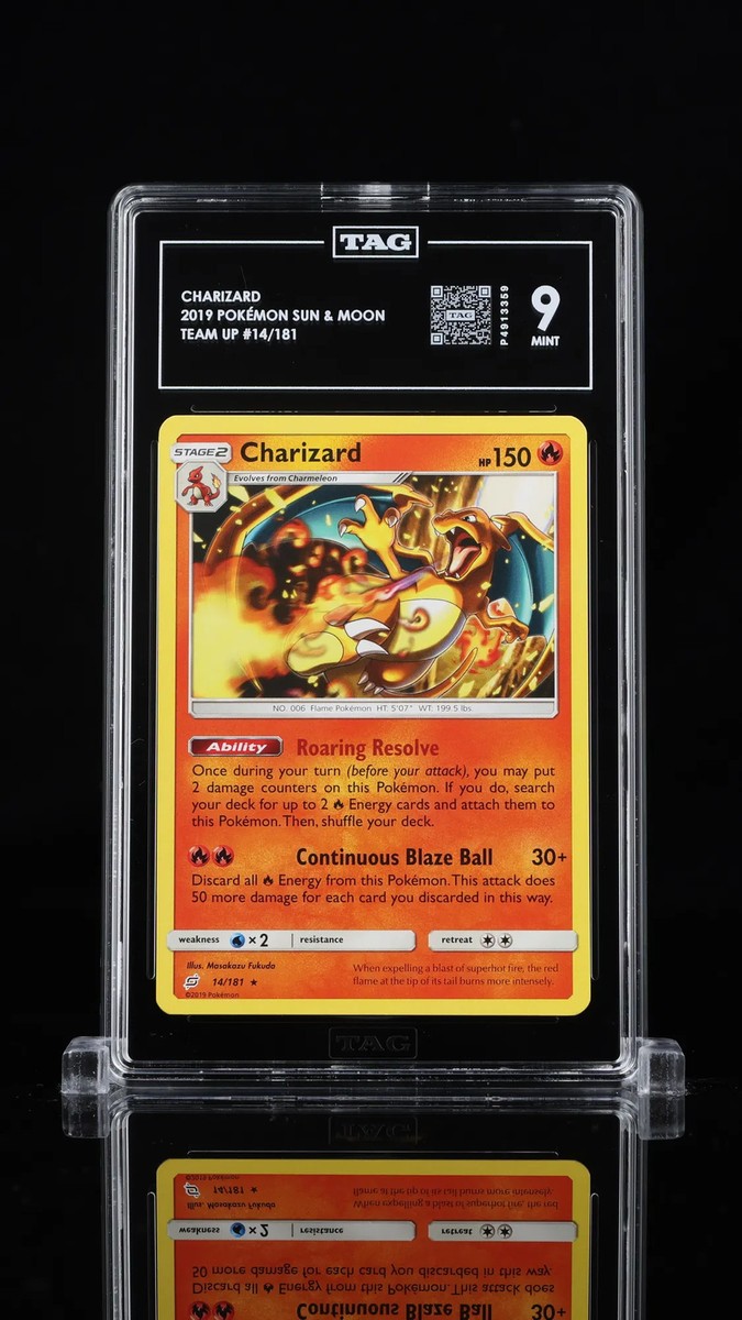 2019 Pokemon Charizard #14/181 Pokémon Sun & Moon TAG 9 POP